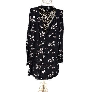 Ellos Women’s Top Black Floral Boho Size 32